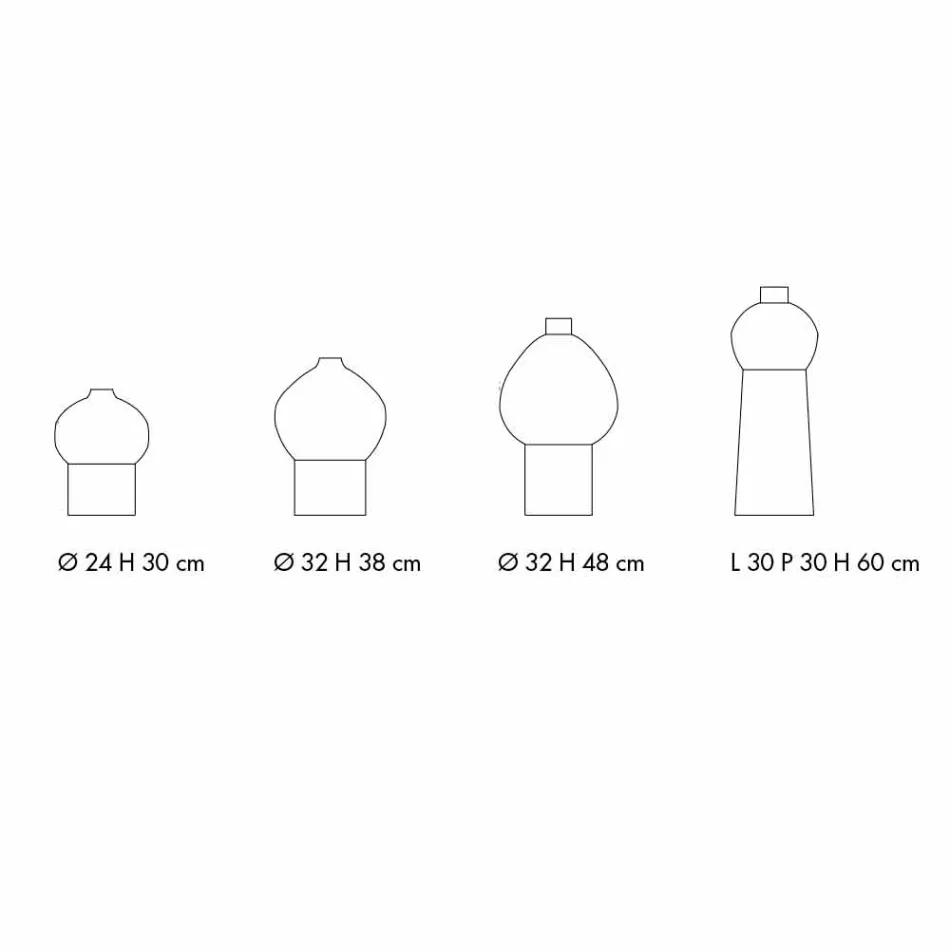 Zusammensetzung von dekorativen Keramikvasen, modernes Design - Positano Viadurini