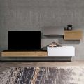 Zusammensetzung von Wohnzimmermöbeln und TV-Ständer aus MDF, hergestellt in Italien – Hedda