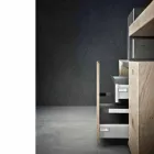 Moderne Badezimmerzusammensetzung von Möbeln mit Bodendesign Hergestellt in Italien - Farart6 Viadurini