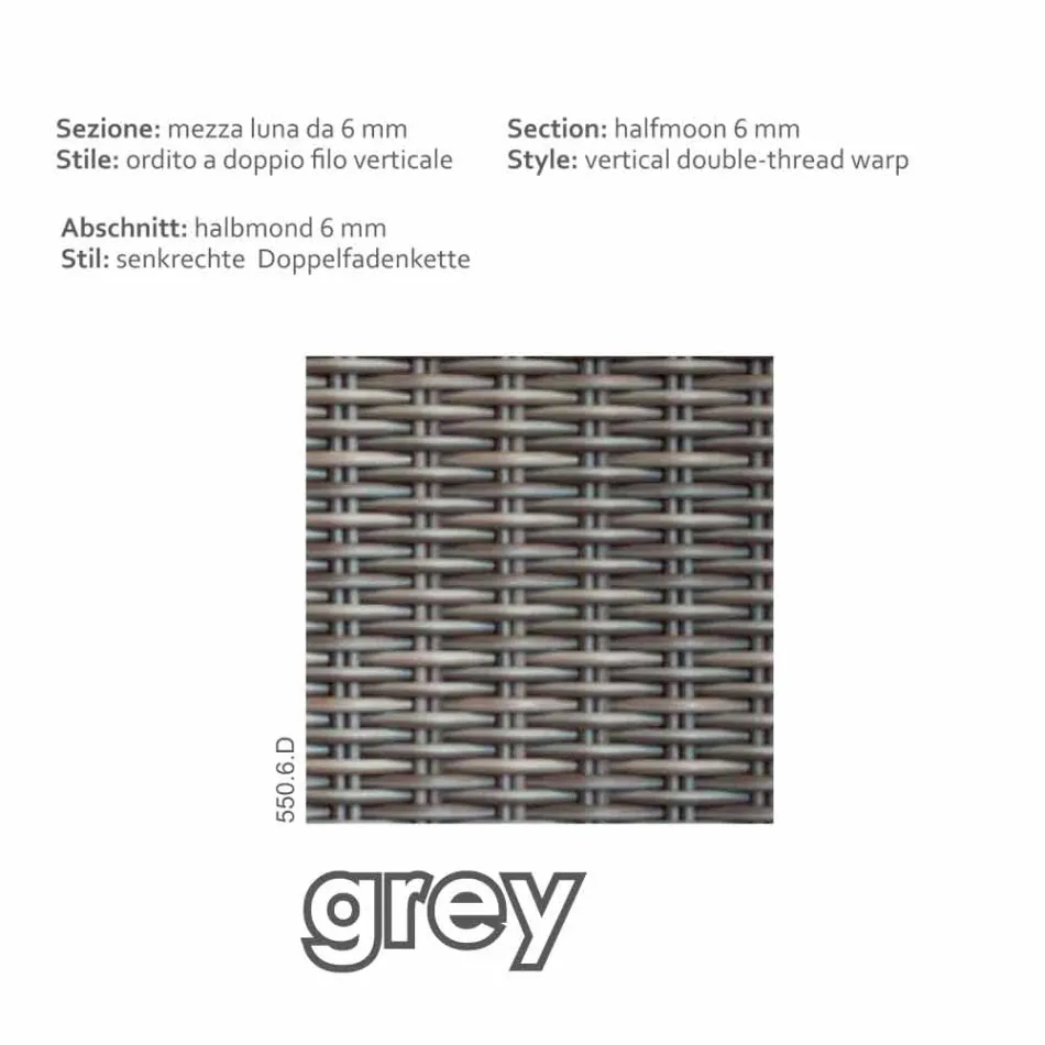 Außensitz Zusammensetzung mit handgewebten Struktur Rita Viadurini