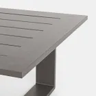 Wohnzimmerzusammensetzung im Freien in Aluminium mit Stoffkissen - Yoshi Viadurini