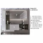 Hängende Badezimmermöbel-Komposition mit modernem Design Made in Italy - Callisi15 Viadurini