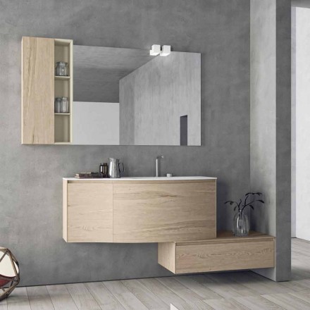 Hängende und moderne Komposition für das Badezimmer, Made in Italy Design - Callisi4 Viadurini