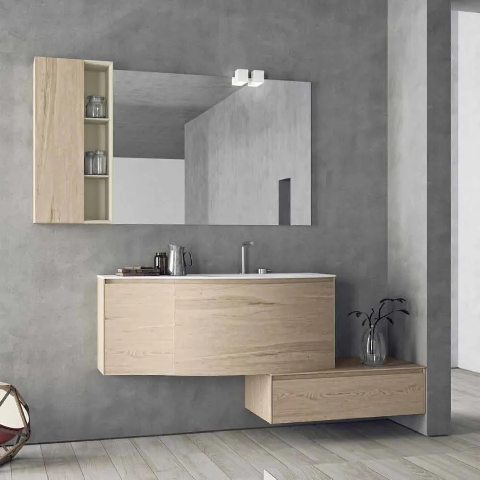 Hängende und moderne Komposition für das Badezimmer, Made in Italy Design - Callisi4 Viadurini