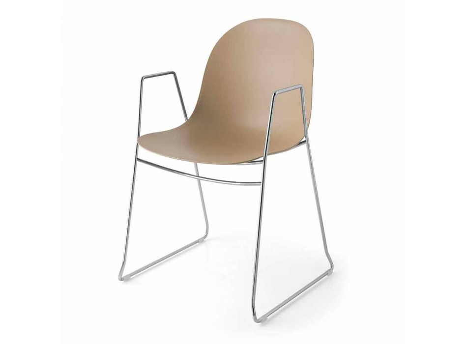 Connubia Calligaris Academy moderner Stuhl aus Polypropylen, 2 Stück Viadurini