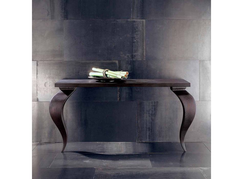 Luxus-modernes Design-Konsole aus Massivholz, L150xP150cm, Tino Viadurini