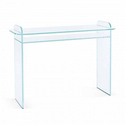 Wandkonsole für Eingang aus extra klarem Glas Minimal Design - Salvie Viadurini