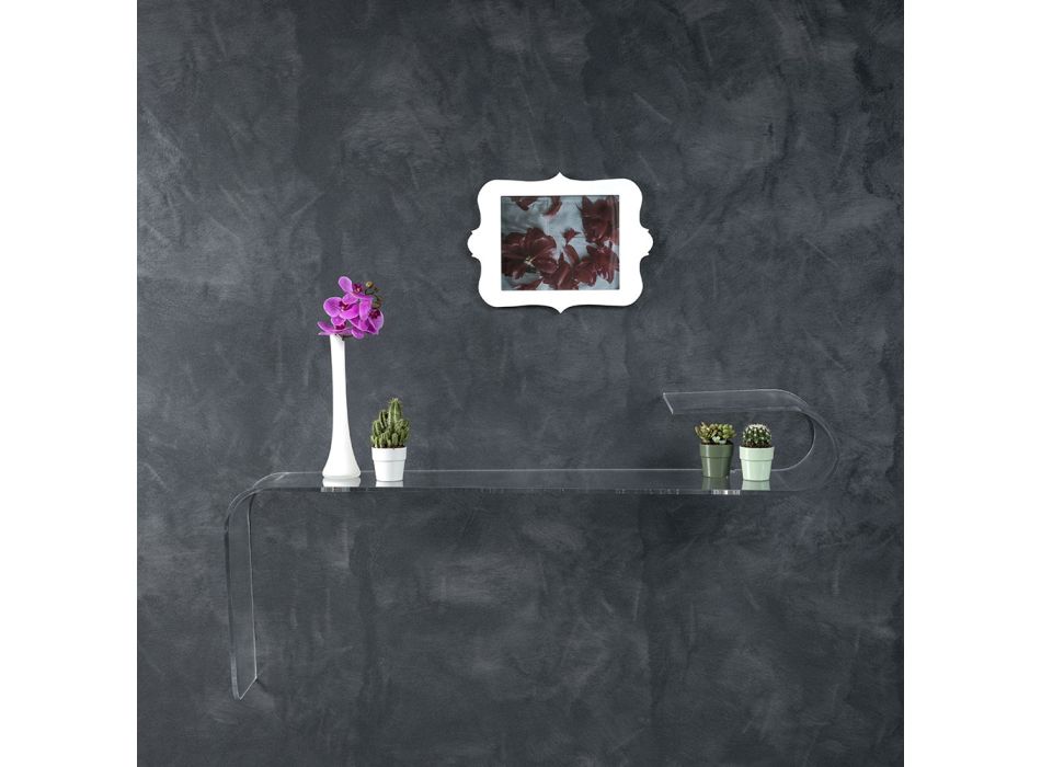Hängende Wandkonsole in transparentem Design Acrylglas - Cesarea Viadurini