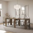 Ausziehbare Konsole auf 181 cm aus Melaminplatten „Made in Italy“ – Drago Viadurini