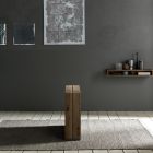 Ausziehbare Konsole bis 214 cm aus Holz und Metall Made in Italy - Leonide Viadurini