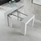 Ausziehbare Konsole auf 307 cm aus Holzmikropartikeln Made in Italy – Corona Viadurini