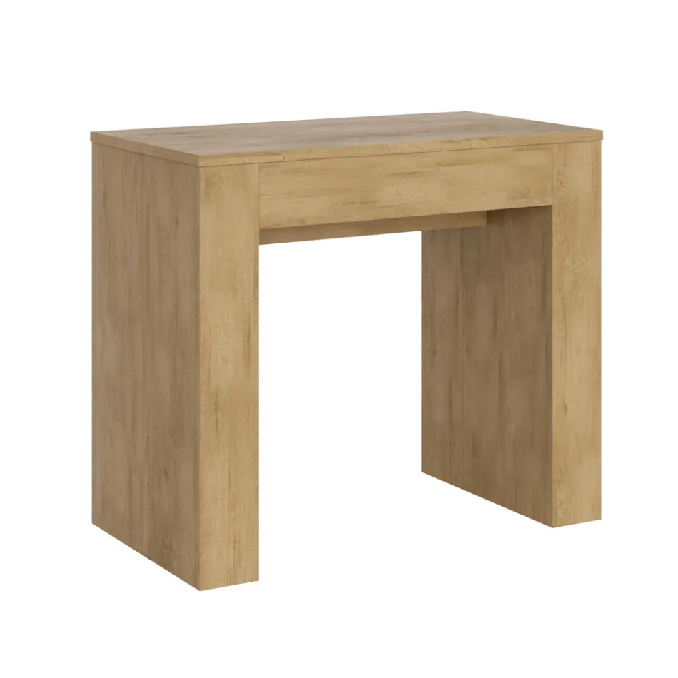 Ausziehbare Konsole auf 307 cm aus Holzmikropartikeln Made in Italy – Corona Viadurini