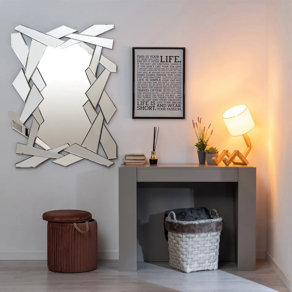 Ausziehbare Konsole bis zu 294 cm aus Melamin Made in Italy - Pineta Viadurini