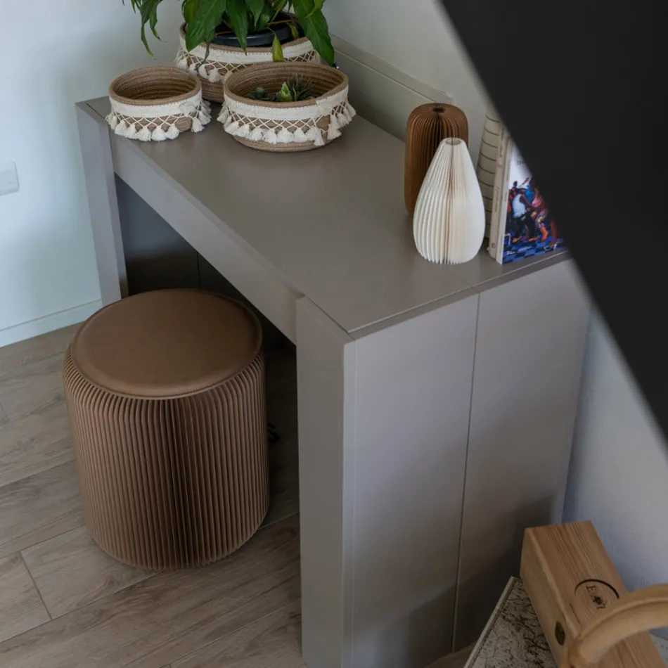 Ausziehbare Konsole bis zu 294 cm aus Melamin Made in Italy - Pineta Viadurini