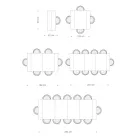 Ausziehbare Konsole bis zu 294 cm aus Melamin Made in Italy - Pineta Viadurini