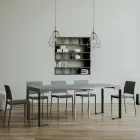 Ausziehbare Konsole bis 300 cm mit anthrazitfarbenem Rahmen, hergestellt in Italien – Giant Viadurini