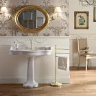 Vintage Keramik-Badezimmerkonsole auf Säule, hergestellt in Italien – Paulina Viadurini