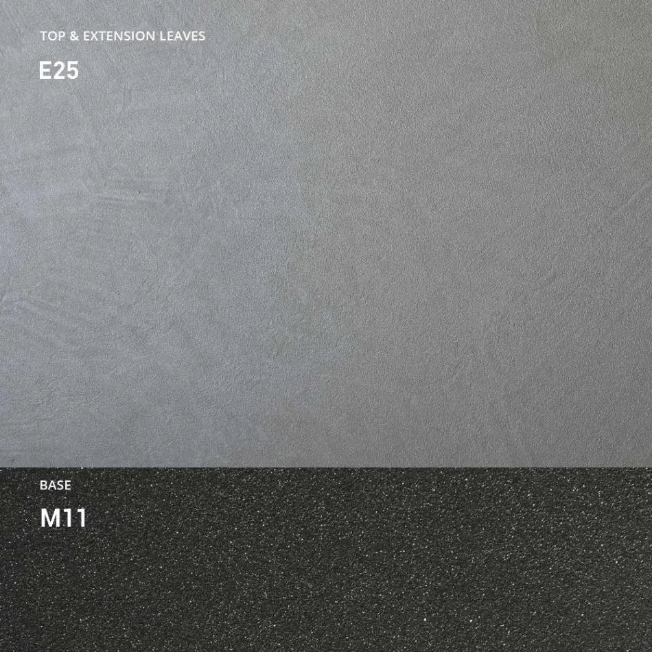 Konsole mit Platte in Mörteloptik und Metallsockel Made in Italy - Timedio Viadurini