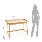 Konsole mit PC-Schreibtisch aus MDF und Holz – Fußball Viadurini
