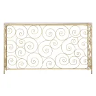 Eingangskonsole aus Eisen mit Goldfinish und Marmorplatte - Carlotta Viadurini