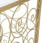 Eingangskonsole aus Eisen mit Goldfinish und Marmorplatte - Carlotta Viadurini