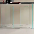 Made in Italy Designkonsole aus Keramik und Glas - zufällig Viadurini