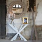 Consolle für Wohnzimmer oder Eingang in farbigem Eisen Made in Italy - Zecchina Viadurini