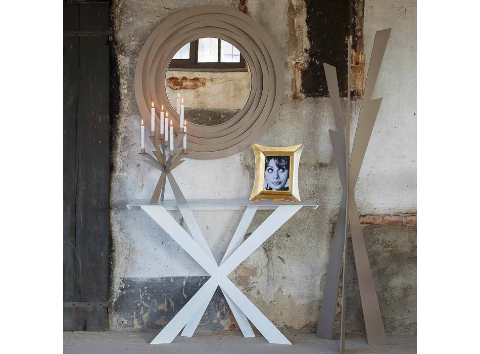 Consolle für Wohnzimmer oder Eingang in farbigem Eisen Made in Italy - Zecchina Viadurini