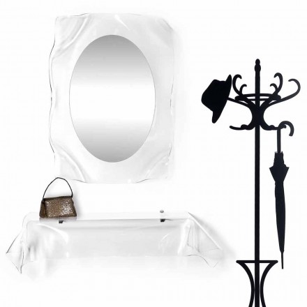 Modernes Design-Konsole aus transparentem Plexiglas drapiert Wunsch Viadurini