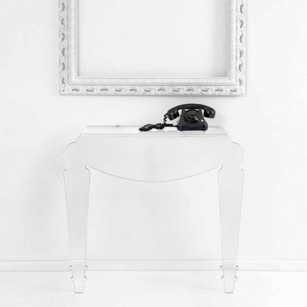 Designkonsole aus transparentem Plexiglas hergestellt in Italien, Africo Viadurini