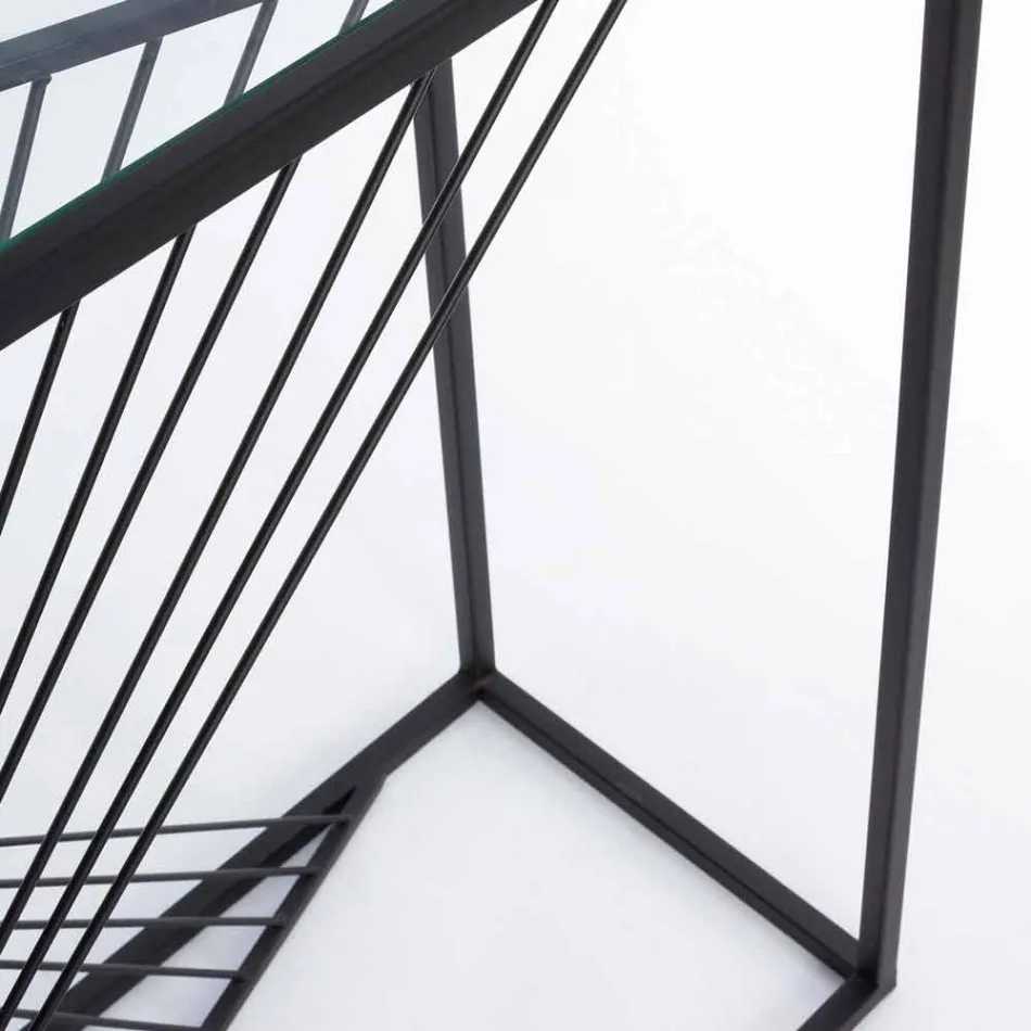 Konsole aus Stahl und Glas Modernes Design Original Spirale - Sasuke Viadurini