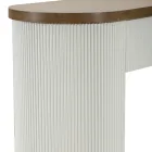 Holzkonsole mit Platte und Einsätzen mit abgerundetem Design und Schublade - Rachel Viadurini