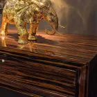 Konsole aus poliertem Ebenholz mit Schiebeschubladen Ada 4 Viadurini