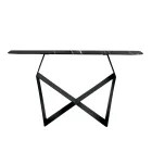 Concordia Konsolentisch aus Metall mit Keramikplatte in Marmoroptik, hergestellt in Italien Viadurini