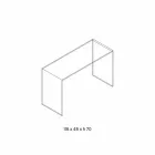 Konsole aus extra klarem Glas Elegantes Minimal Design 2 Dimensionen - Selex Viadurini