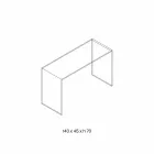 Konsole aus extra klarem Glas Elegantes Minimal Design 2 Dimensionen - Selex Viadurini