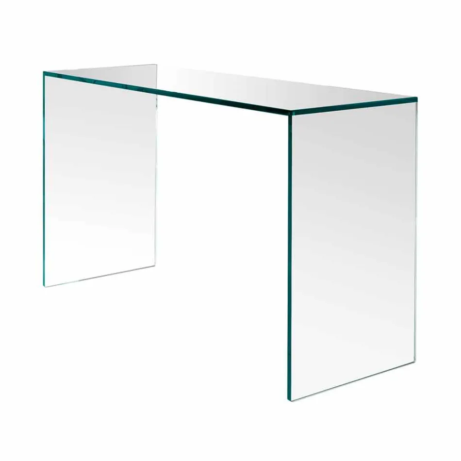 Konsole aus extra klarem Glas Elegantes Minimal Design 2 Dimensionen - Selex Viadurini