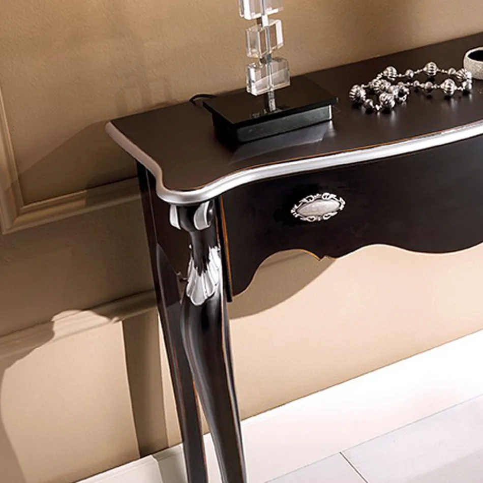 Klassische Eingangskonsole aus Holz mit Schublade Made in Italy - Ottaviano Viadurini