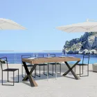 Moderne Konsole, ausziehbar auf 300 cm, mit anthrazitfarbenem Rahmen, hergestellt in Italien – Avventura Viadurini