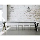 Moderne Konsole, ausziehbar auf 300 cm, mit anthrazitfarbenem Rahmen, hergestellt in Italien – Avventura Viadurini