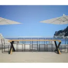 Moderne Konsole, ausziehbar auf 300 cm, mit anthrazitfarbenem Rahmen, hergestellt in Italien – Avventura Viadurini