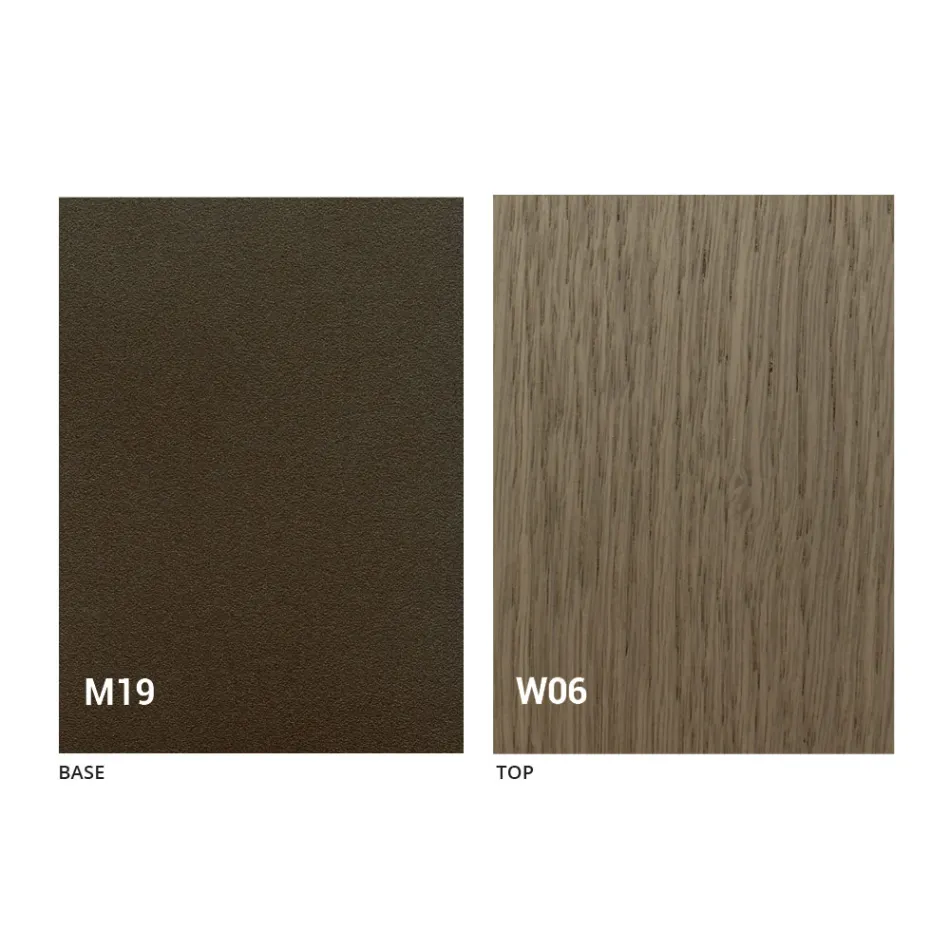 Ausziehbare moderne Tischkonsole aus Eichenholz und Metall Made in Italy - Nappo Viadurini