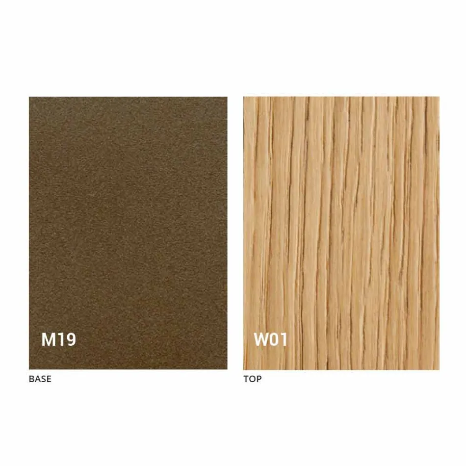 Ausziehbare moderne Konsole aus Eichenholz und Metall Made in Italy - Nappo Viadurini