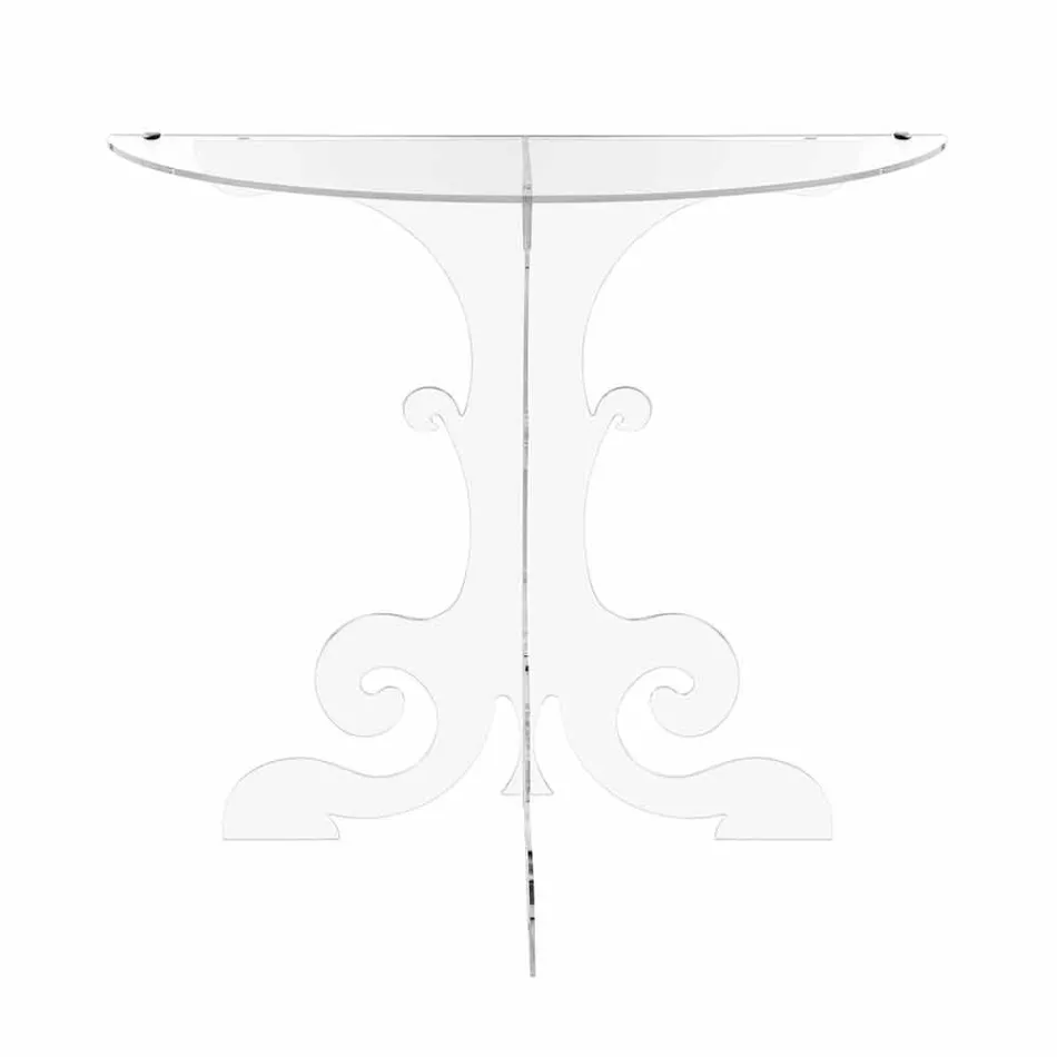 Moderne Konsole aus transparentem Plexiglas, hergestellt in Italien, Belfiore Viadurini