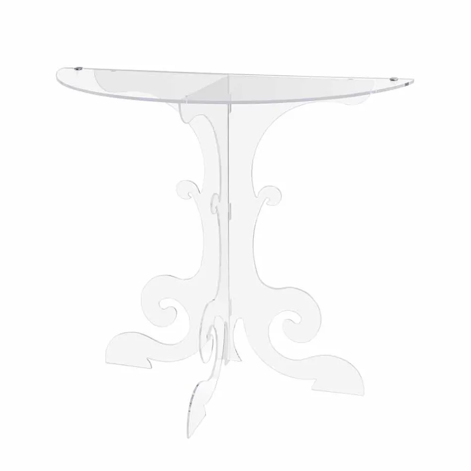 Moderne Konsole aus transparentem Plexiglas, hergestellt in Italien, Belfiore Viadurini