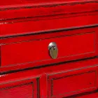 Rote Konsole aus Ulmenholz mit 3 Schubladen Design Homemotion - Sonten Viadurini