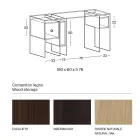 Konsolentisch aus extraklarem Glas und Holz Made in Italy - Damiano Viadurini