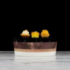 Italienischer Luxusbehälter aus laminiertem Marmor - Leonida Viadurini