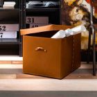 Moderne Aufbewahrungsbox aus regeneriertem Leder Made in Italy - Gabry Viadurini