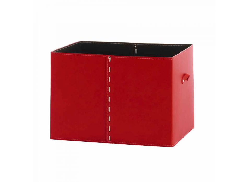 Moderne Aufbewahrungsbox aus regeneriertem Leder Made in Italy - Gabry Viadurini